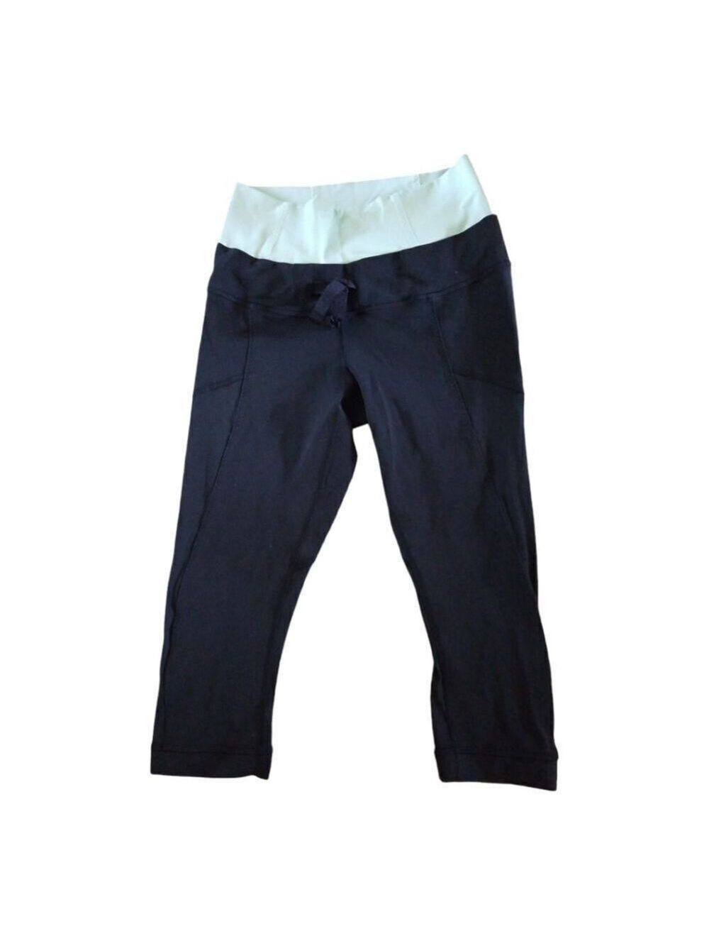 Lululemon Crop Leggings with Colored Waist Size 6 - Picture 5 of 5